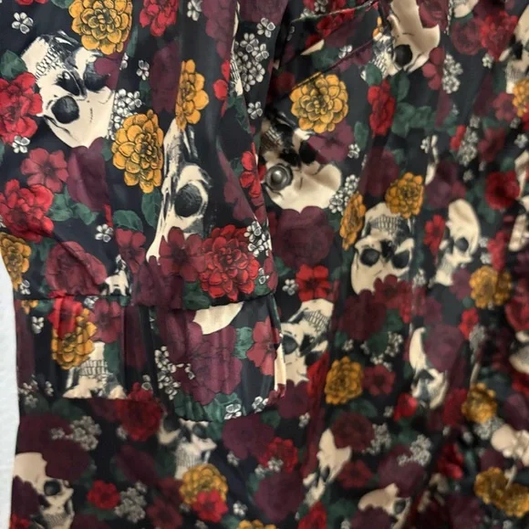 torrid Skull and Floral Rain Jacket - Picture 11 of 11